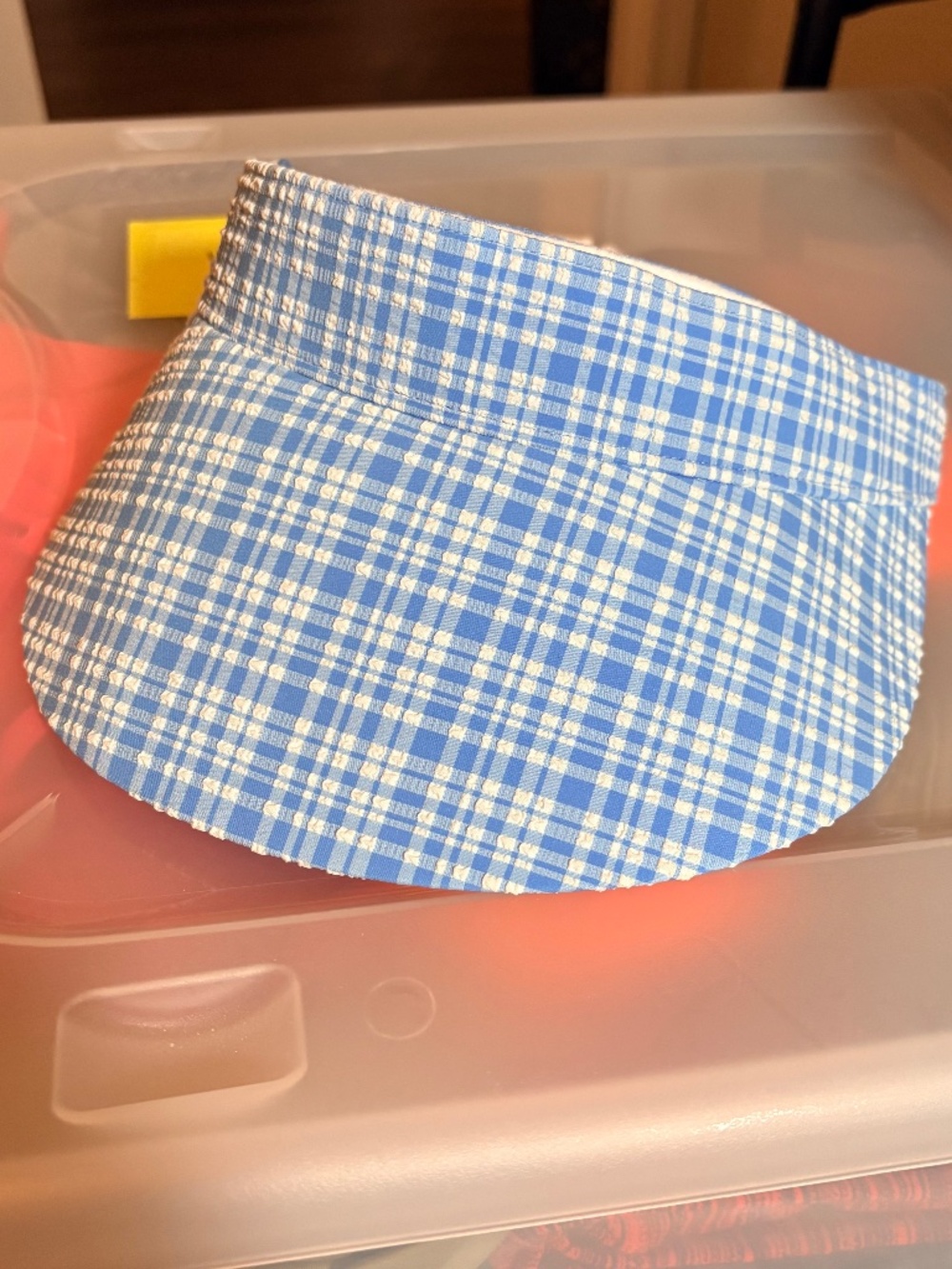 Lululemon Womens Seersucker Check Removable Sweatband Visor